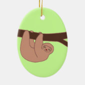 Brown lächelt mit Herznase Keramik Ornament (Hinten)