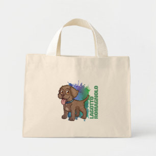 Brown Lagotto Romagnolo Cartoon Welppy Dog Mini Stoffbeutel