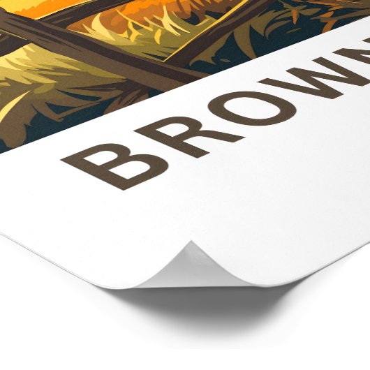 Brown Landkreis Indiana Travel Print Poster (Ecke)