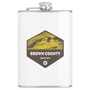 Brown Landkreis Staat Park Indiana Flachmann