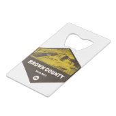 Brown Landkreis Staat Park Indiana Geldbeutel Flaschenöffner (Rückseite Schrägansicht)