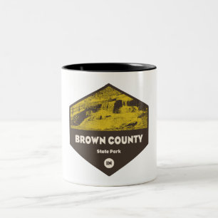 Brown Landkreis Staat Park Indiana Zweifarbige Tasse