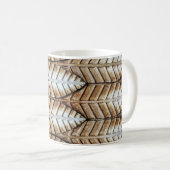 Brown leaf accent area rug kaffeetasse (VorderseiteRechts)