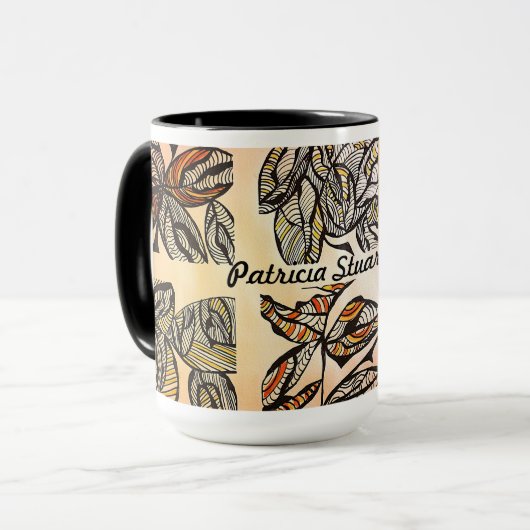 Brown Leaf Coffee Cup Tasse (Vorderseite Links)