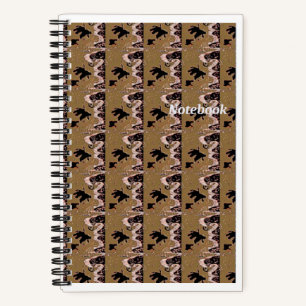 Brown Leafs Spiral Notebook Notizblock