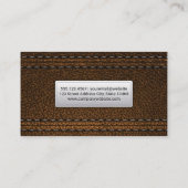 Brown Leather | Aufgenäht Visitenkarte (Rückseite)