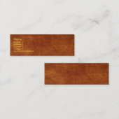 Brown Leather Business Card Mini Visitenkarte (Vorne/Hinten)