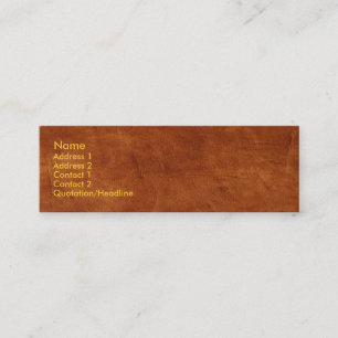 Brown Leather Business Card Mini Visitenkarte