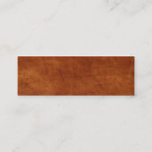 Brown Leather Business Card Mini Visitenkarte (Rückseite)