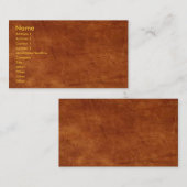 Brown Leather Business Card Visitenkarte (Vorne/Hinten)