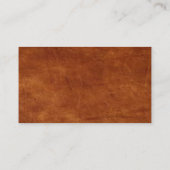 Brown Leather Business Card Visitenkarte (Rückseite)
