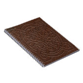 Brown Leather Embossed Celtic Knot Notizblock (Rechte Seite)