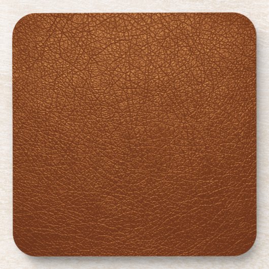 Brown Leather Getränkeuntersetzer (Vorderseite)