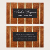 Brown Leather | Goldstreifen (Vorne & Hinten)