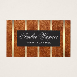 Brown Leather Goldstreifen