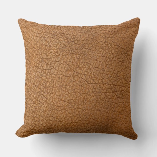 Brown Leather Kissen (Vorderseite)