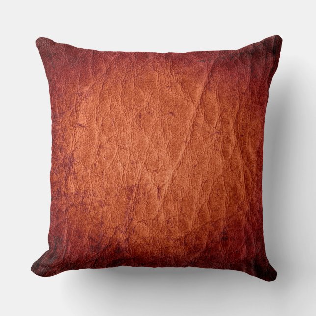 Brown Leather Kissen (Vorderseite)