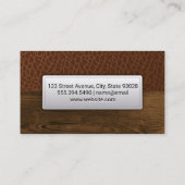 Brown Leather | Lederstich Visitenkarte (Rückseite)