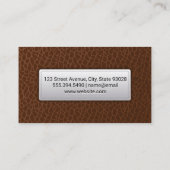 Brown Leather | Lederstich Visitenkarte (Rückseite)