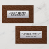 Brown Leather | Lederstich Visitenkarte (Vorne/Hinten)