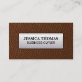 Brown Leather | Lederstich Visitenkarte (Vorderseite)