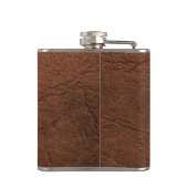Brown Leather Look Flachmann (Rückseite)