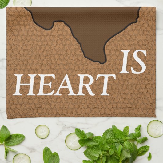 Brown Leather Look Texas Handtuch (Gefaltet)