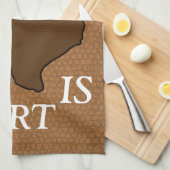 Brown Leather Look Texas Handtuch (Viertel Falte)