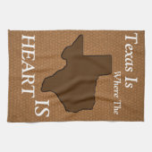 Brown Leather Look Texas Handtuch (Horizontal)