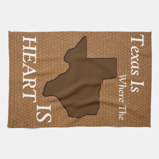 Brown Leather Look Texas Handtuch (Horizontal)