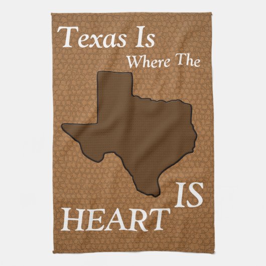 Brown Leather Look Texas Handtuch (Vertikal)