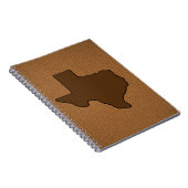Brown Leather Look Texas Notizblock (Rechte Seite)