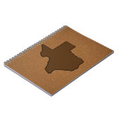 Brown Leather Look Texas Notizblock (Linke Seite)