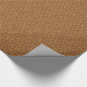 Brown Leather Look Wrapping Paper Geschenkpapier (Ecke)