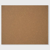 Brown Leather Look Wrapping Paper Geschenkpapier (Flach)