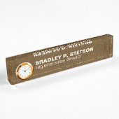 Brown Leather Namensplakette