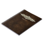 Brown Leather Notebook Notizblock (Linke Seite)