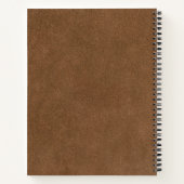 Brown Leather Print Monogram Notizblock (Rückseite)