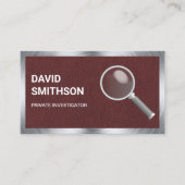Brown Leather Privatdetektiv Visitenkarte (Vorderseite)