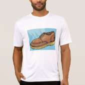 Brown Leather Shoe Retro Work Boot T-Shirt (Vorderseite)