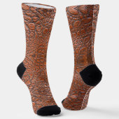 BROWN LEATHER STYLE SOCKEN (Gewinkelt)