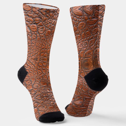 BROWN LEATHER STYLE SOCKEN (Gewinkelt)