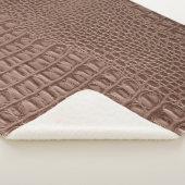 Brown leather texture background close up macroski sherpadecke (3/4)