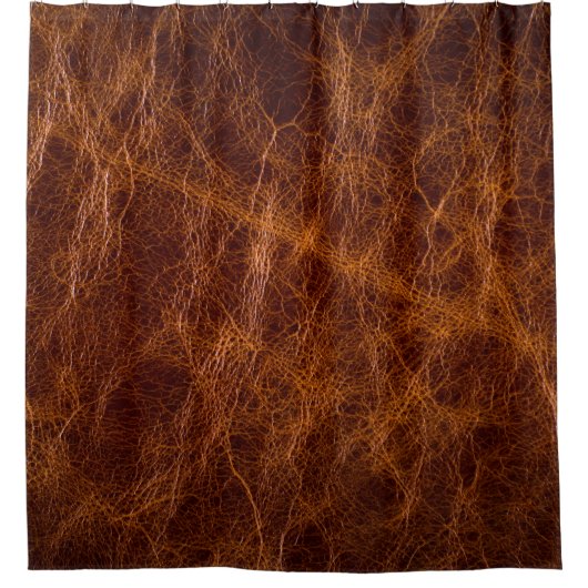 Brown leather textureabstract,art,artificial,backg duschvorhang (Vorderseite)