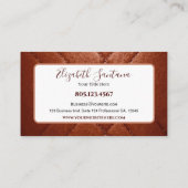 Brown Leather Visitenkarte (Rückseite)
