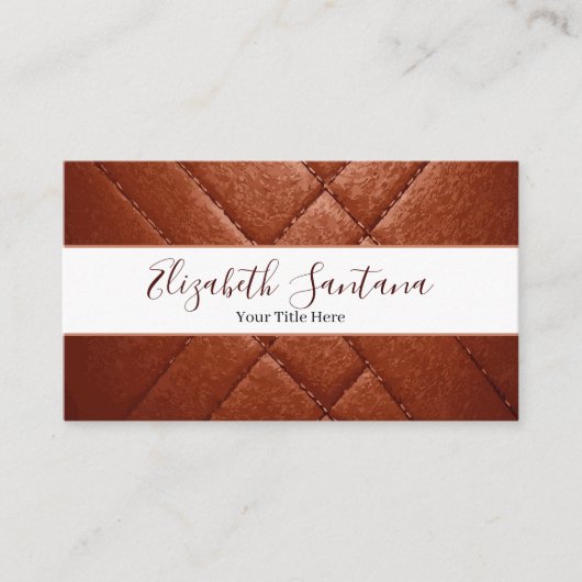 Brown Leather Visitenkarte (Vorderseite)