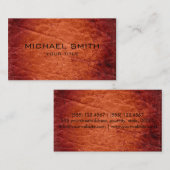 Brown Leather Visitenkarte (Vorne/Hinten)