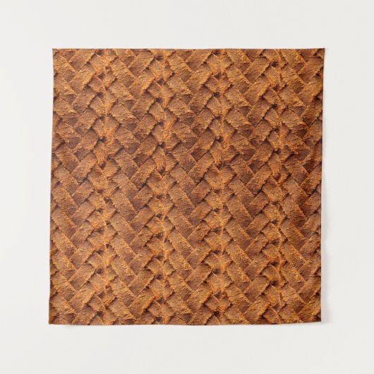 Brown leather woven backgroundleather,brown,backgr wandteppich (Vorderseite (Horizontal))