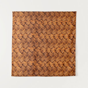 Brown leather woven backgroundleather,brown,backgr wandteppich