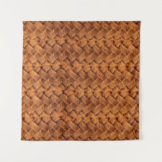 Brown leather woven backgroundleather,brown,backgr wandteppich (Vorderseite)